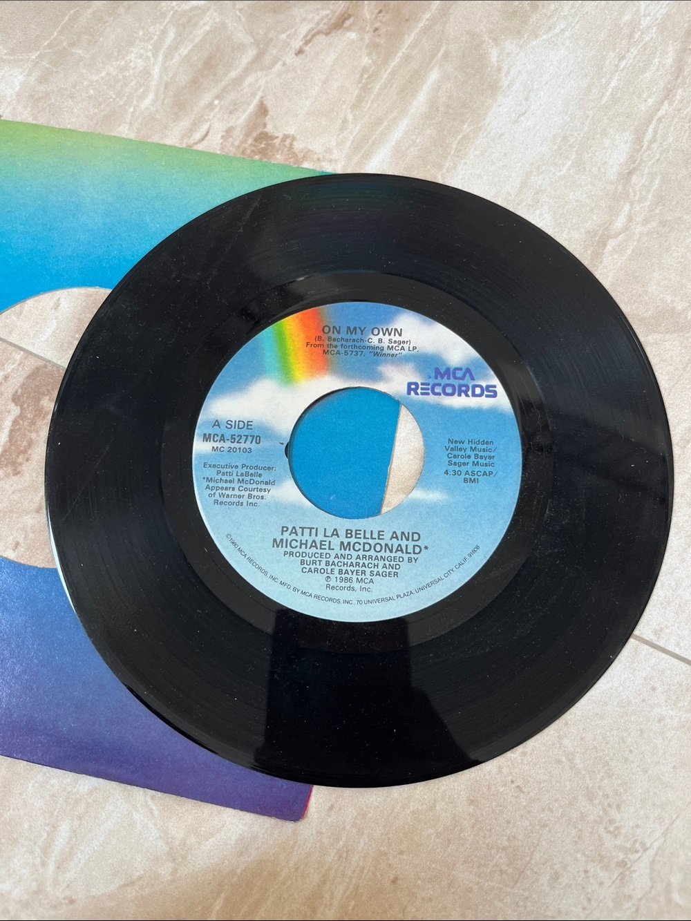 Patti LaBelle & Michael McDonald 45 Vinyl Single - MCA - Black